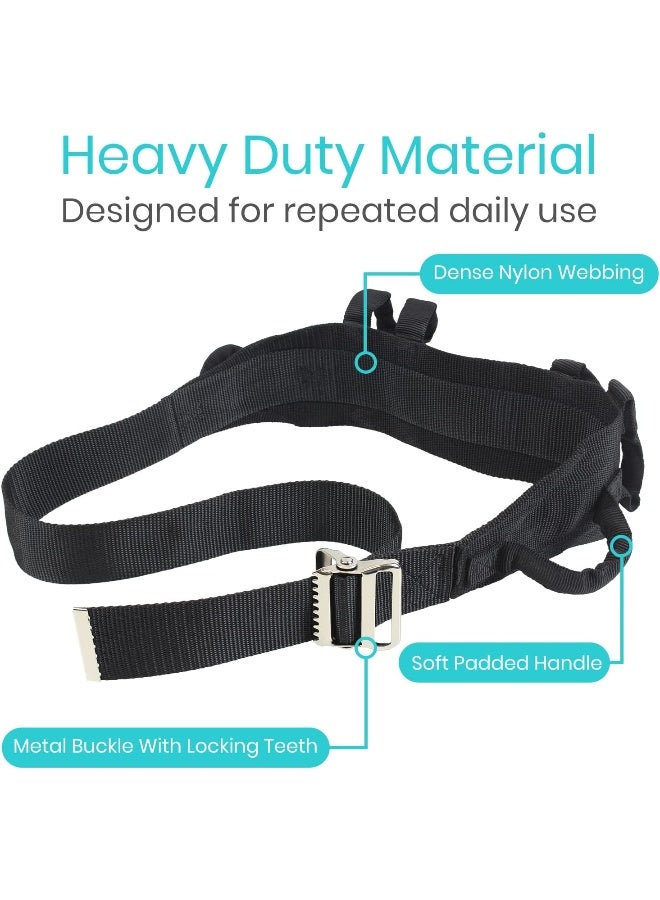 Vive With Handles Medical Nursing Safety Gait Patient Assist Bariatric Pediatric Elderly Handicap Occupational & Physical Therapy Pt Gate Strap Quick Release Metal Buckle Transfer Belt - Image 4