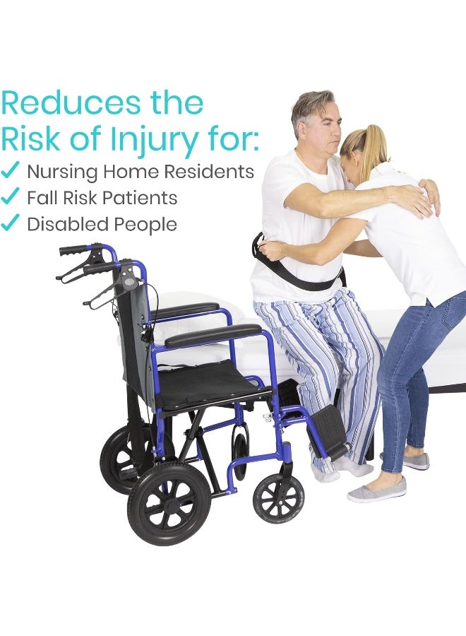 Vive With Handles Medical Nursing Safety Gait Patient Assist Bariatric Pediatric Elderly Handicap Occupational & Physical Therapy Pt Gate Strap Quick Release Metal Buckle Transfer Belt - Image 3