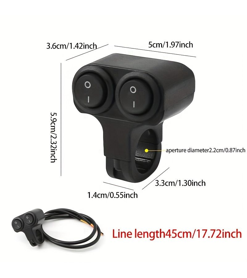 Motorcycle Car Handlebar Switches 2 Wire 3 Wire Durable Easy Install 3 Modes - Image 2