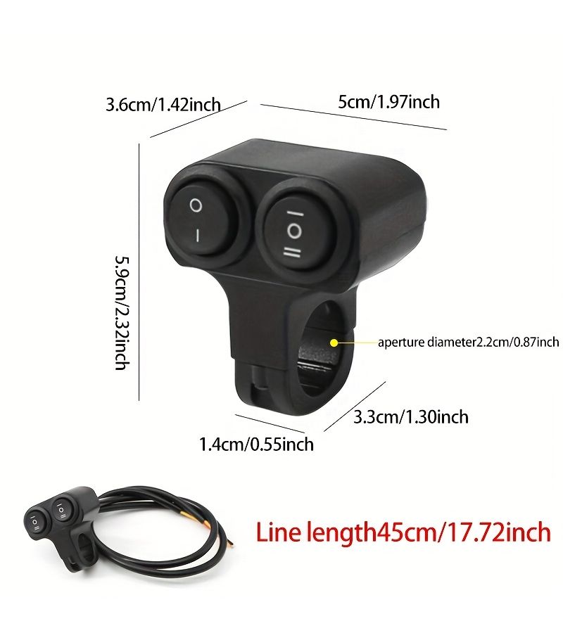 Motorcycle Car Handlebar Switches 2 Wire 3 Wire Durable Easy Install 3 Modes - Image 4