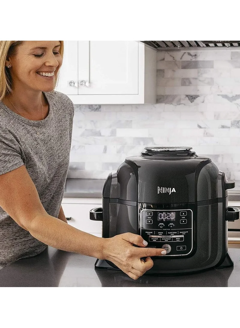 نينجا Ninja Op300 Foodi Ultimate 8 In 1 Pressure Cooker With Crisping, 1460 Watts, 6 Litre Capacity, Black, Nutri Ninja"Min 1 year manufacturer warranty"