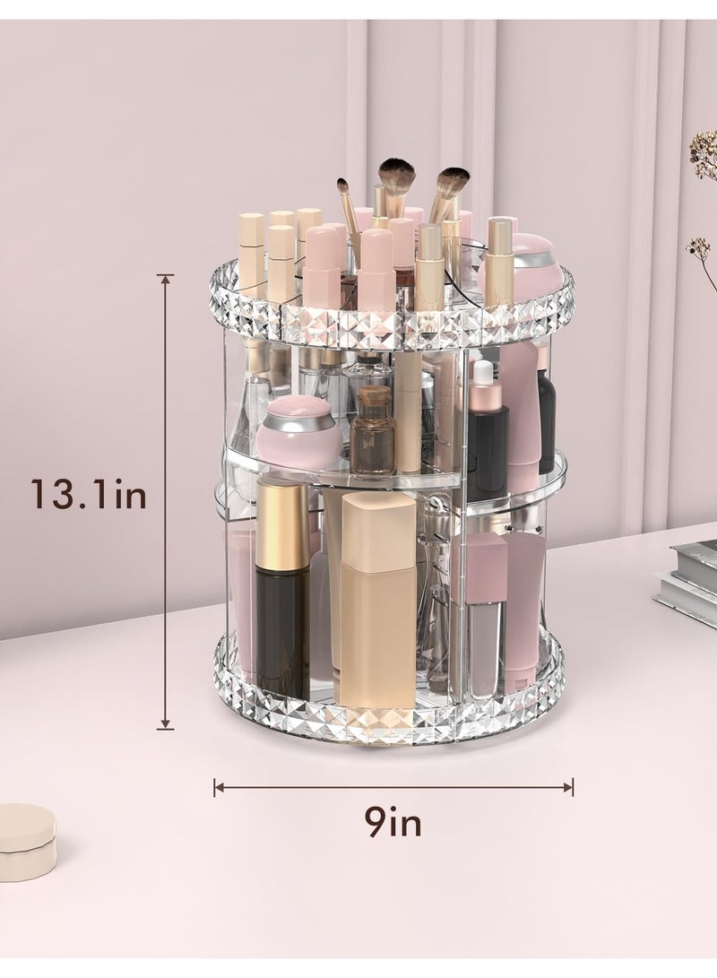 Excefore Rotating Makeup Organizer, 360° Spinning Skincare Organizers, Adjustable Layer Cosmetic Storage Lazy Susan Makeup Organizers for Dresser Bathroom, Medium - Image 5
