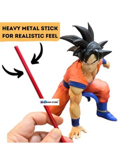 Blue Aura Blue Aura Goku Action Figure | Big Haevy Size | Height - 17cm Collectible Multicolour PVC | Goku Bent Heavy  - Image 2