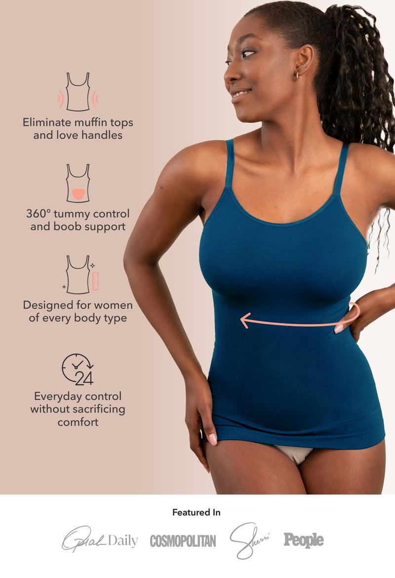 SHAPERMINT Womens Tops - Scoop Neck Cami Body Shaper for Women, Shapewear Tummy Control, Camisole Tank Tops for Women - Image 2