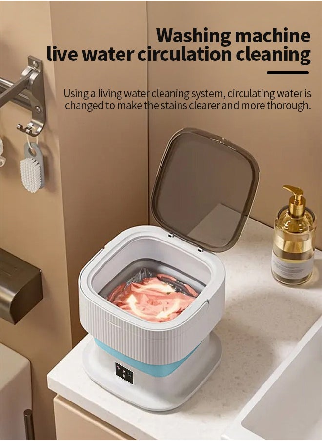 APEX 10L Folding Automatic Water Refill Shoes Washing Machine Portable Turbine Washer  - Image 4