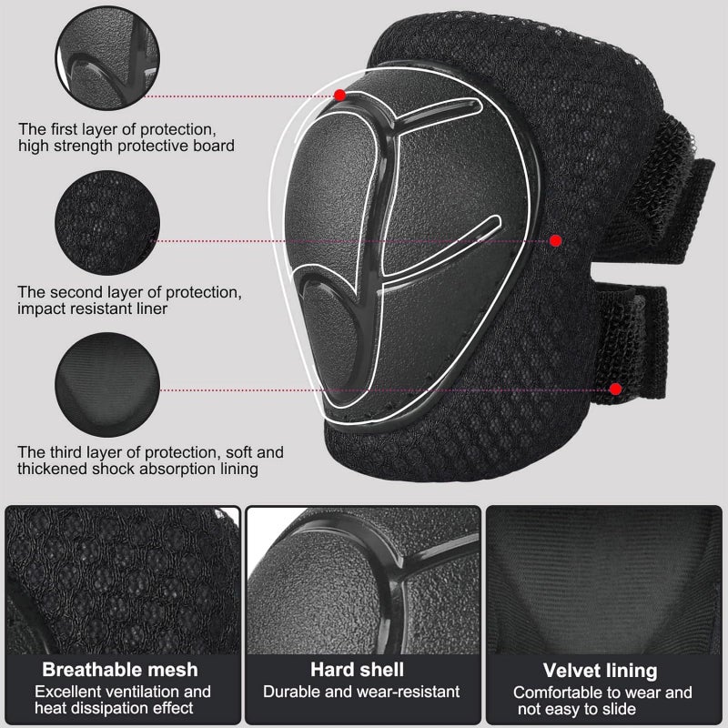 Banzk Kids/Youth Knee Pads And Elbow Pads Set With Wrist Guard 3 In 1 Kids Protective Gear Set For Kids 3-14 Years For Skateboard Roller Skating Skiing Rollerblading Cycling Bmx Biking Running Scooter - Image 2