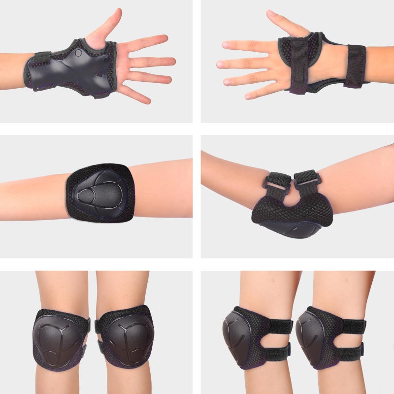 Banzk Kids/Youth Knee Pads And Elbow Pads Set With Wrist Guard 3 In 1 Kids Protective Gear Set For Kids 3-14 Years For Skateboard Roller Skating Skiing Rollerblading Cycling Bmx Biking Running Scooter - Image 3
