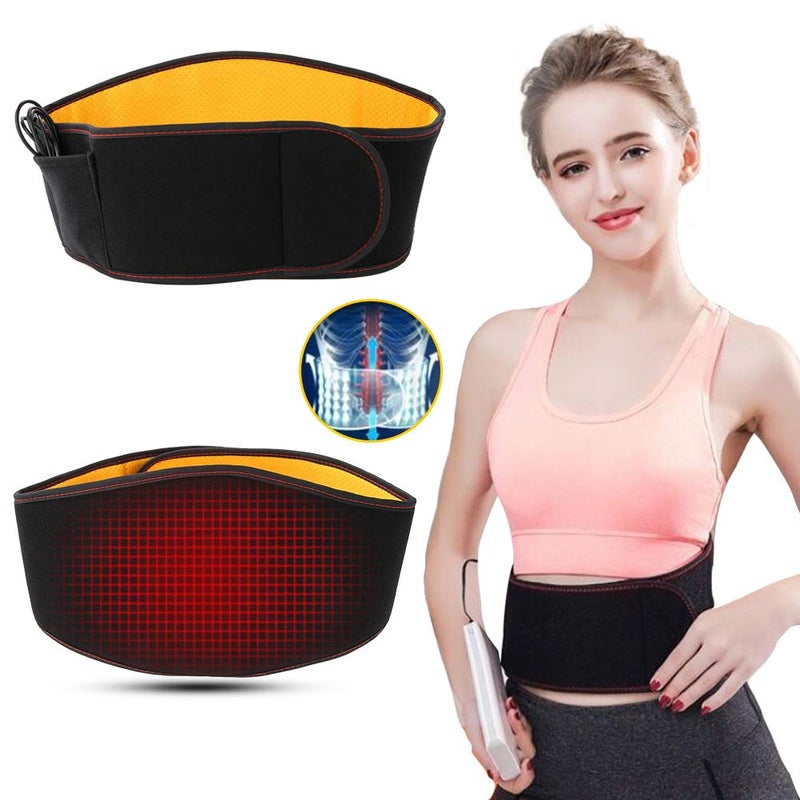 comfrt Heating Pad Wrap Around Electric for Back Pain Brace Massager Lumbar Waist Support Belt Hot Belly Warmmer Band for Relief Menstrual Pain, Strain, Sciatica, Warm Stomach for Men Women - Image 3