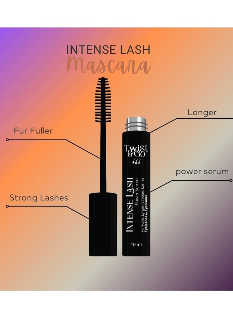 Twist&Go Intense Power Serum Lash 10ml - With Peptide - almond oil & coconut oil - avocado oil &olive oil -coconut oil -For Fuller Longer - Stronger Lashes - Eye brows & Eyelashes  - Image 2