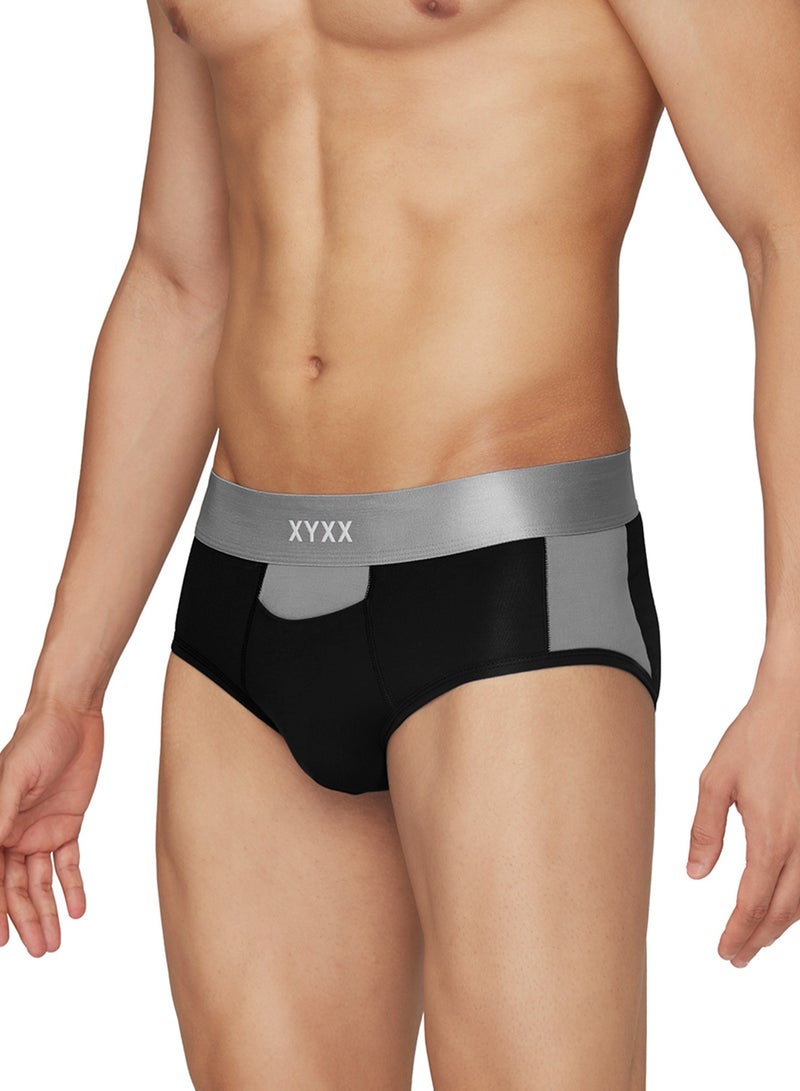 XYXX Pack of 3 Illuminati Intellisoft Micro Modal Color Blocked Solid Men Brief  - Image 5