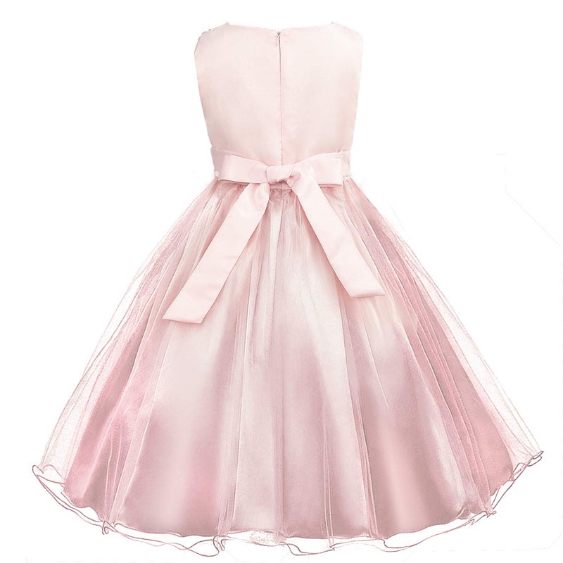 Acecharming Girls Dresses Sequin Flower Girls Party Dress Bridesmaid Ball Gown Wedding Tulle 3-10 Years - Image 3
