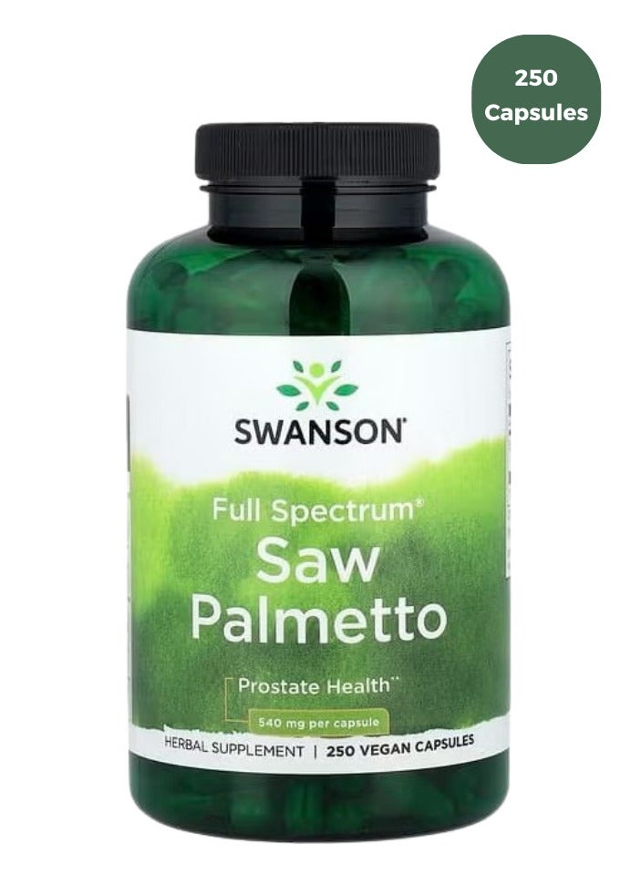 سوانسون كبسولات بالميتو المنشاري كامل الطيف ٥٤٠ ملغ ٢٥٠ كبسولة نباتية - Image 1