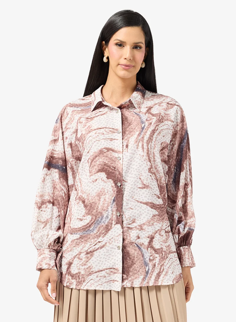 Khizana  Printed Top & Pleated Skirt Set for Women | Best Price UAE