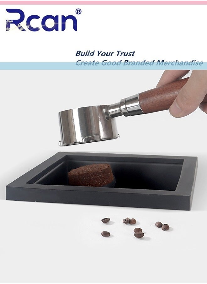 Coffee Knock Box, Black Espresso Knock Box Chute, Coffee Ground Container with Removable Knock Bar, Bottomless Stainless Steel Espresso Machine Accessories for Easy Waste Disposal