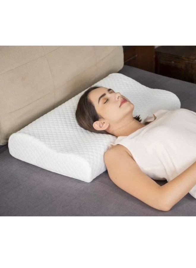 Memory Foam Contour Cervical Pillow for Neck Support - Ergonomic Orthopedic Design, Dual-Height + Cooling Washable Cover - Image 3