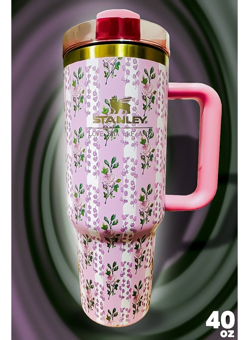 Stanley 40oz Tumbler Stainless Steel Insulated Travel Mug with Reusable Straw BPA Free Eco Friendly and Dishwasher Safe Featuring Leakproof FlowState Lid and Double Wall Insulation to Keep Drinks Hot for 16 Hours and Cold for 24 Hours Slim Base Designed to Fit Most Car Cup Holders with Sturdy Ergonomic Handle for Easy Use at Home Work Travel or Outdoors - Image 2