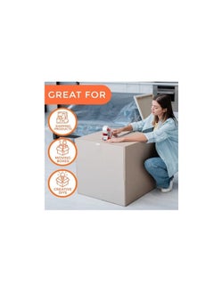 PERFEKT Clear Packing Tape, 2 inches x 50 yards (6 in 1 Pack)Strong Heavy Duty Packaging Tape for Sealing Parcel Boxes, Moving Boxes Houses, Large Postal Bags, Office Supplies [6 Rolls]  - Image 3