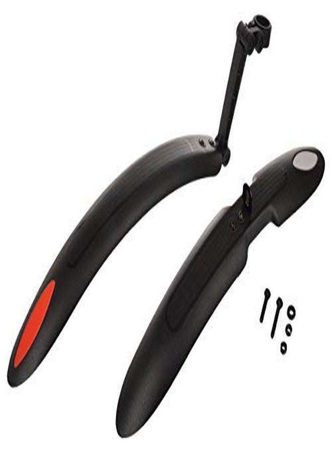 Dark Horse® Bicycle Bolt -X with a Long Unbreakable Plastic Adjustable Clamp Reflective Mudguard/Fender with Plastic Clamp(Black) - Image 1