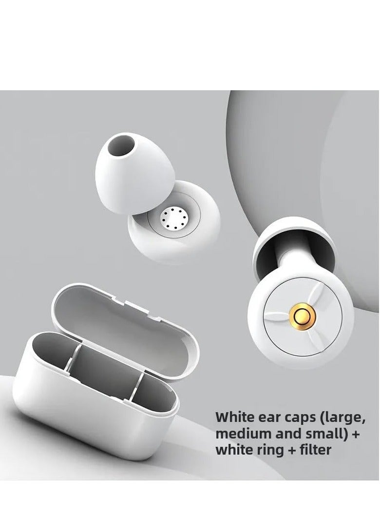 Generic Ear Plugs Noise Cancelling, Soft Flexible Liquid Silicone, Reusable Hearing Protection for Sleep, Storage Case for Concert, EarPlugs with 6 Ear Tips in S/M/L (White, One Size)  - Image 5