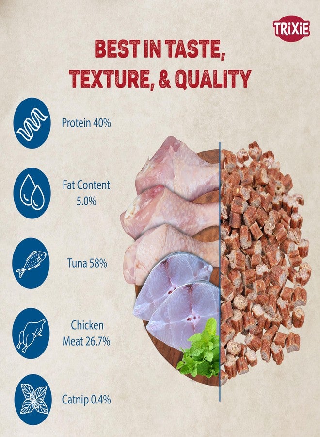 تريكسي مجموعة تريكسي لتغذية القطط، تتضمن أعواد دجاج بريميو الصغيرة وقطع سمك بريميو الصغيرة، وهي مكافآت غنية بالعناصر الغذائية للقطط، مناسبة لجميع السلالات - (عبوة من قطعتين) - Image 4