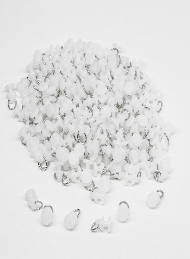 LINYUEARUI 100PCS Ceiling Track Roller，Plastic Curtain Track Carrier Slide Roller，Curtain Track Gliders Curtain Track Hook，Window Shower Curtain Tracks Accessories，Carrier Slide Shower Curtain Tracks Accessory - Image 1