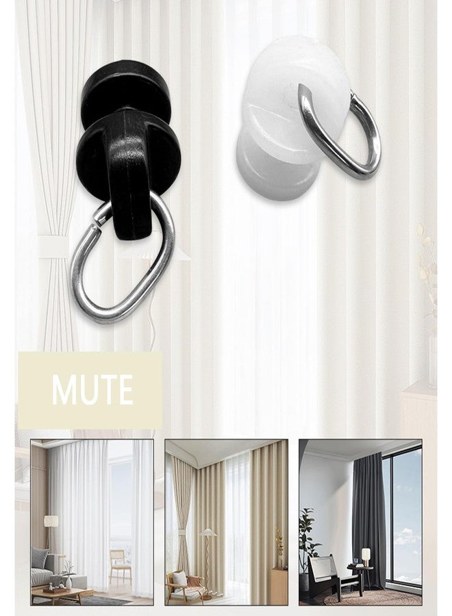 LINYUEARUI 100PCS Ceiling Track Roller，Plastic Curtain Track Carrier Slide Roller，Curtain Track Gliders Curtain Track Hook，Window Shower Curtain Tracks Accessories，Carrier Slide Shower Curtain Tracks Accessory - Image 2