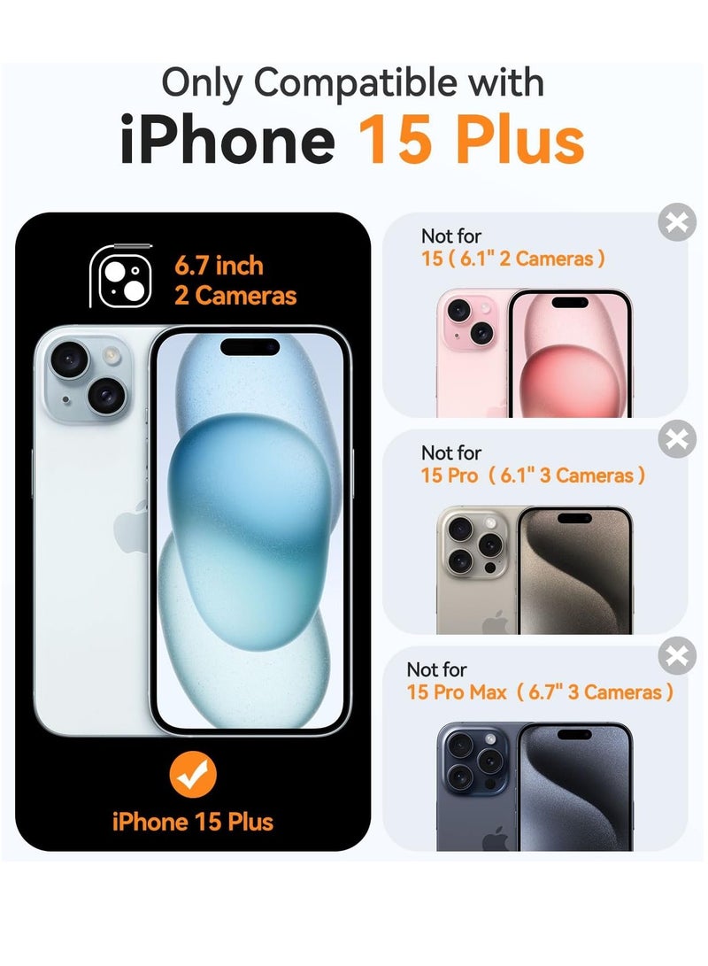 ثسؤشسث غطاء مغناطيسي لجهاز آيفون 15 بلس 6.7 بوصة، متوافق مع MagSafe، حماية كاملة للكاميرا، غطاء حماية غير لامع شفاف غير لامع مقاوم للصدمات، أخضر - Image 2