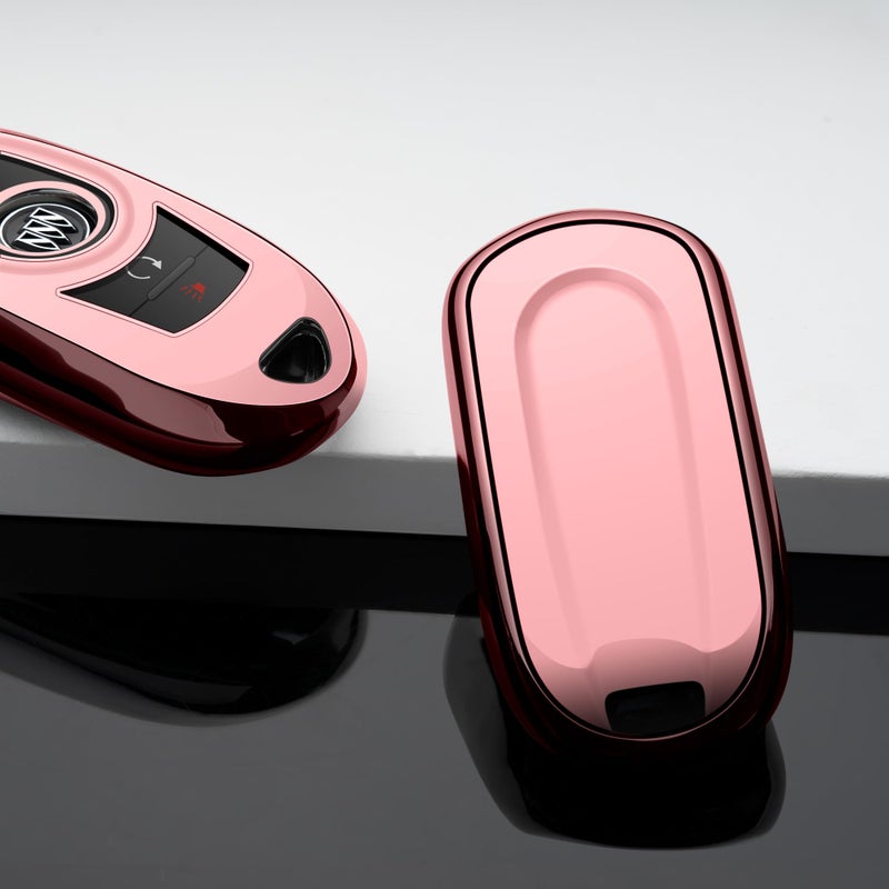 Tengare Buick Key Fob Cover Car Key Protector Case Key Chain Holder Accessories Pink - Image 4