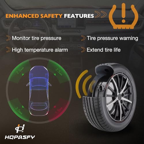 HQPASFY TPMS Sensor Compatible with Toyota 2007-2018 Sequoia 2007-2017 Tundra 2006-2019 Sienna Tire Pressure Monitoring Sensor 315MHz Replaces# 42607-0C070, 42607-08010 4PCS - Image 4