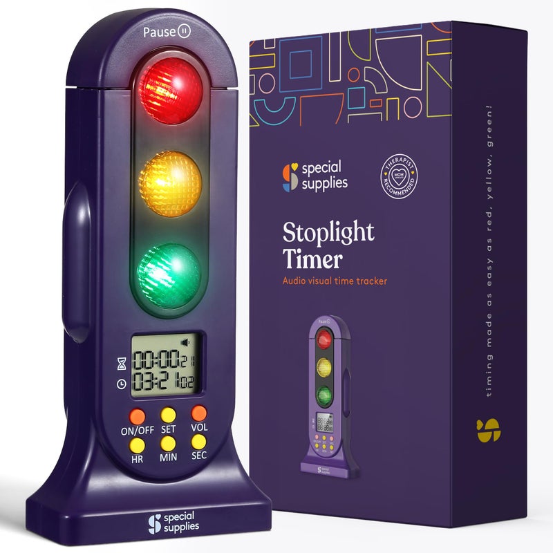 Special Supplies Stoplight Audio Visual Timer for Kids with Lights and Stopwatch Timer - Home and Classroom Timer for Time Management and Routines - Ages 3+ - Image 1