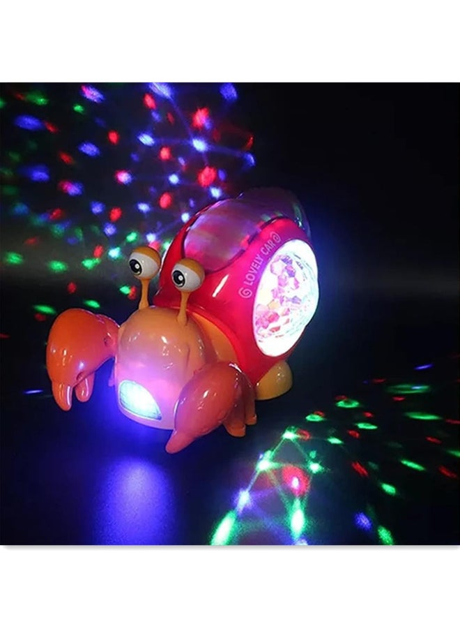 Generic - Electric Music Crab Baby Toy, Crawling Crab Baby Toy With Music and Led Light Up, Early Learning Educational Toys with Automatically Avoid Obstacles for Kids - Image 1