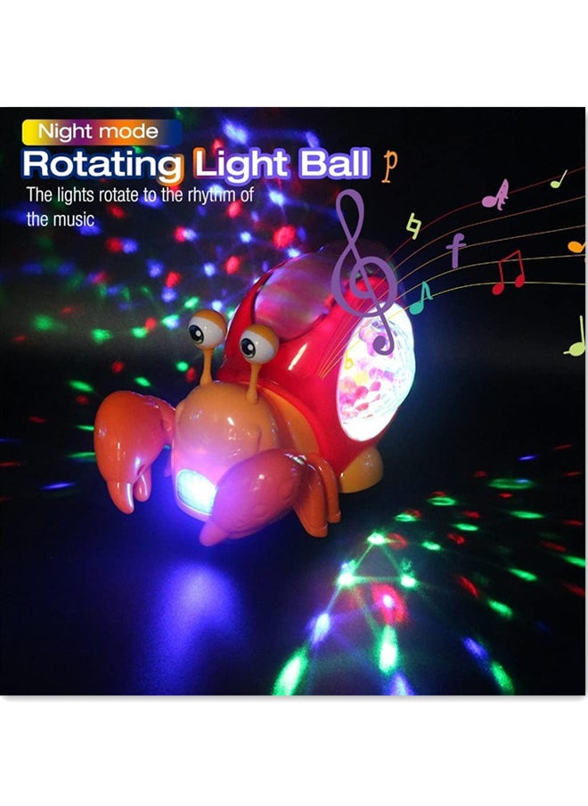 Generic - Electric Music Crab Baby Toy, Crawling Crab Baby Toy With Music and Led Light Up, Early Learning Educational Toys with Automatically Avoid Obstacles for Kids - Image 1