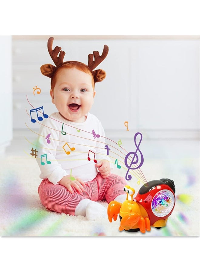 Generic - Electric Music Crab Baby Toy, Crawling Crab Baby Toy With Music and Led Light Up, Early Learning Educational Toys with Automatically Avoid Obstacles for Kids - Image 1