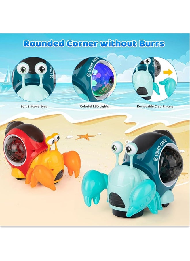 Generic - Electric Music Crab Baby Toy, Crawling Crab Baby Toy With Music and Led Light Up, Early Learning Educational Toys with Automatically Avoid Obstacles for Kids - Image 1