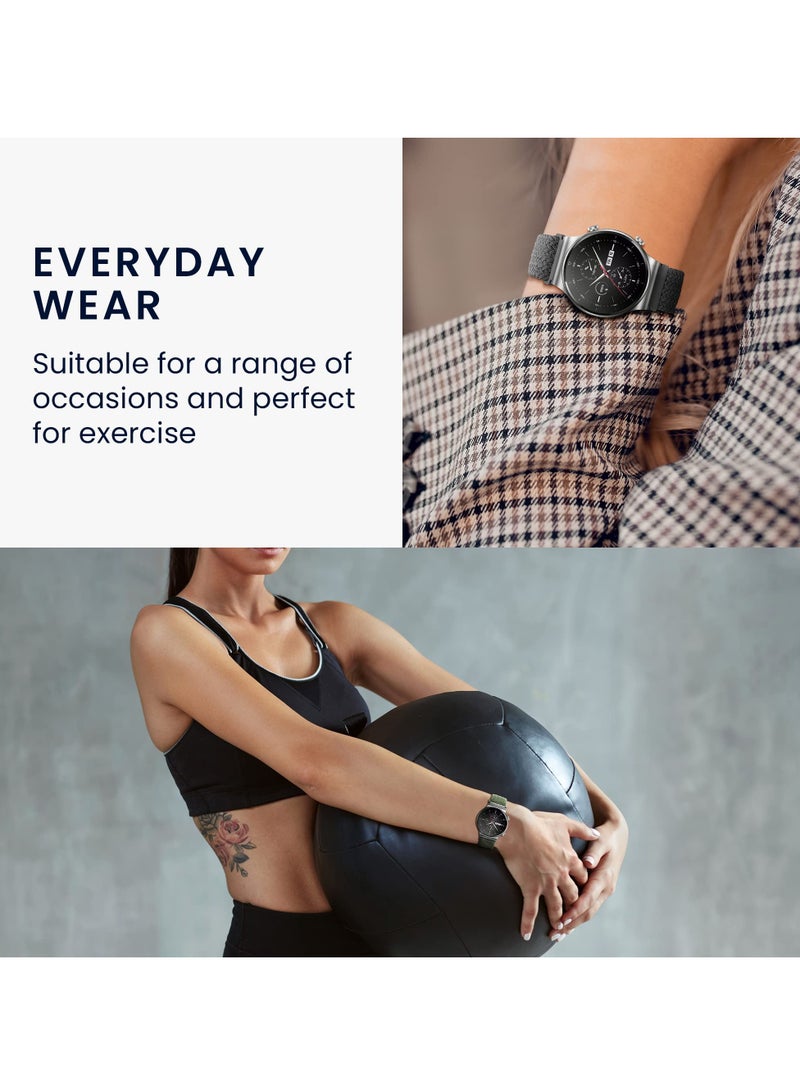 Strap for Huawei Band 7 Hand-woven Adjustable Strap, Compatible for Huawei Band 7 Replacement Nylon Wristband Strap,Black - Image 5