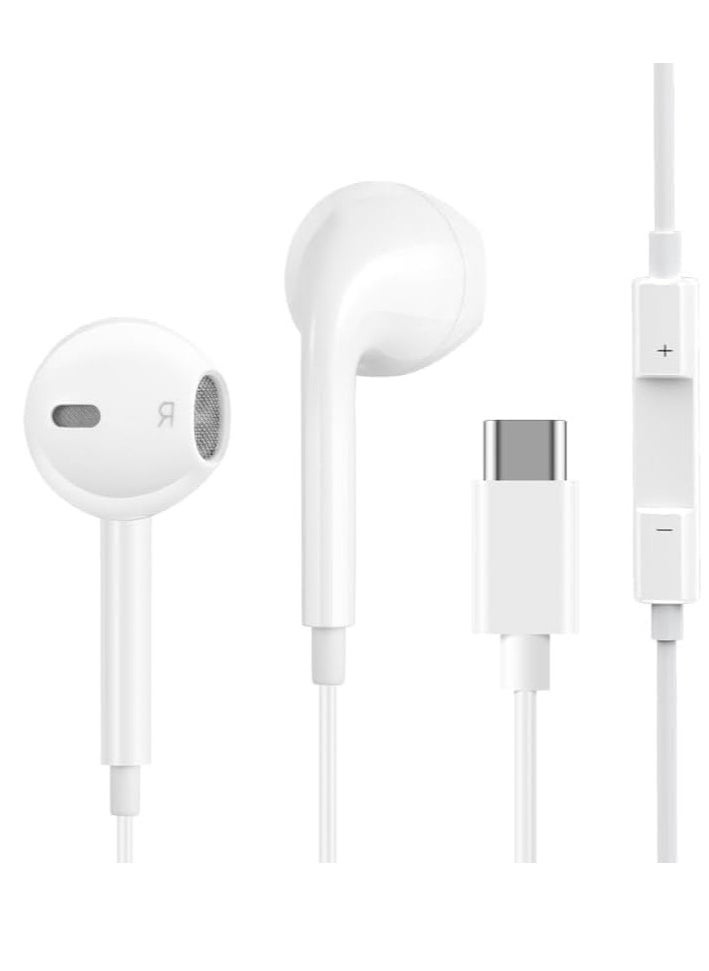 ELTRAZONE - USB-C Wired Headphones Type C Earphones for iPhone 15 PRO Max, iPod with Microphone & Noise Cancelling in-Ear Headset - Image 1