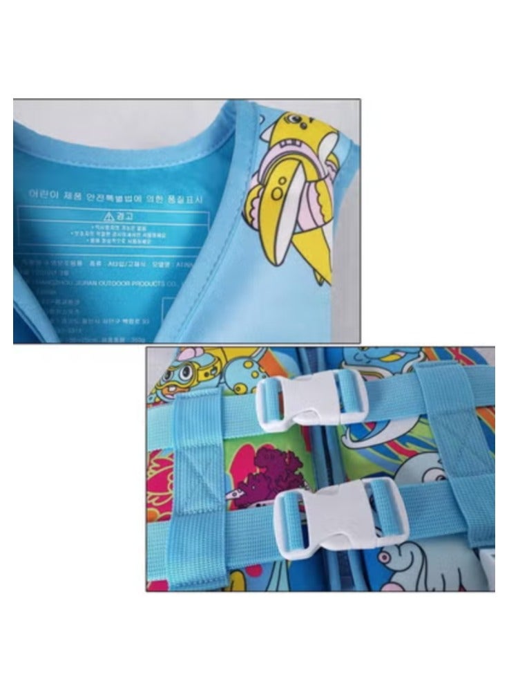 ريبنيو سترة سباحة للأطفال، سترة سباحة للأطفال الصغار للأولاد والبنات، سترة سباحة للأطفال من عمر 2 إلى 4 سنوات للسباحة على الشاطئ/حمام السباحة - أزرق. - Image 2