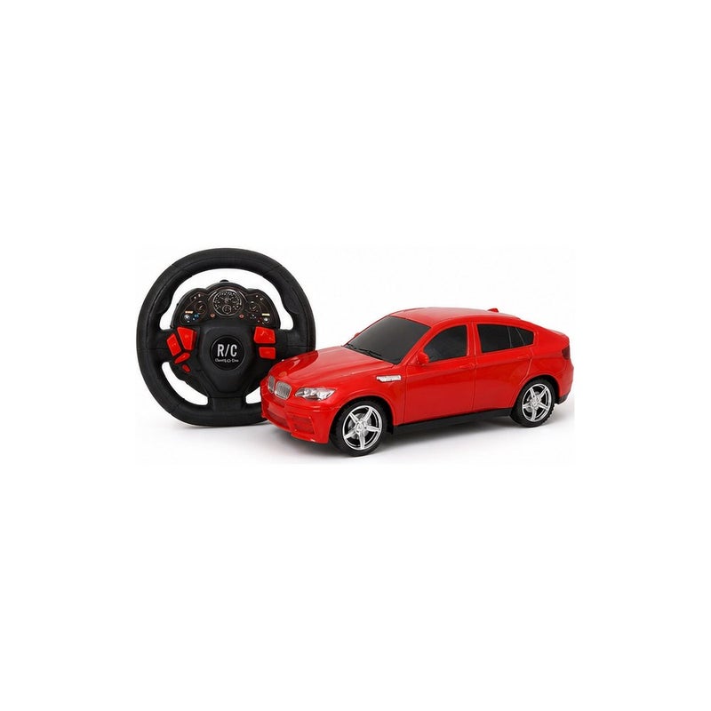 Model car Remote Control Model Car Toy for Boys, Red RC Vehicle with Steering Wheel Controller - Image 2