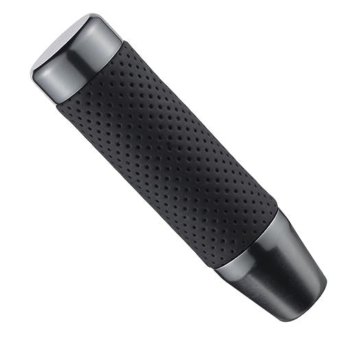 Abfer Weighted Shift Knob Short Stick Gear Shifter Adapter Leather Shift Knobs for Most Automatic Manual Vehicle TrucksGrey - Image 1