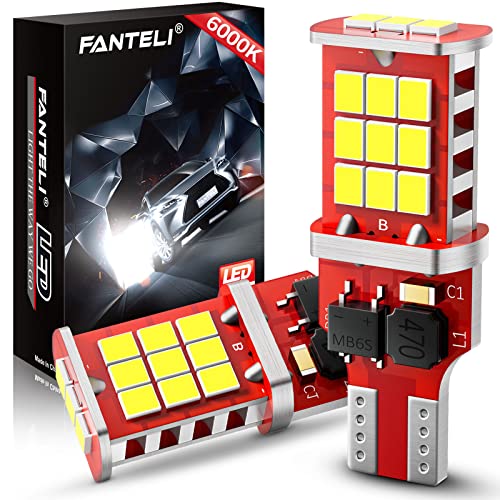 FANTELI 921 LED Bulb 6000K White, Strobe Flashing LED Reverse Lights, High Power 921 Bulb 21-SMD LEDs Error Free T15 912 922 906 W16W Backup Light (Upgraded, Pack of 2) - Image 1