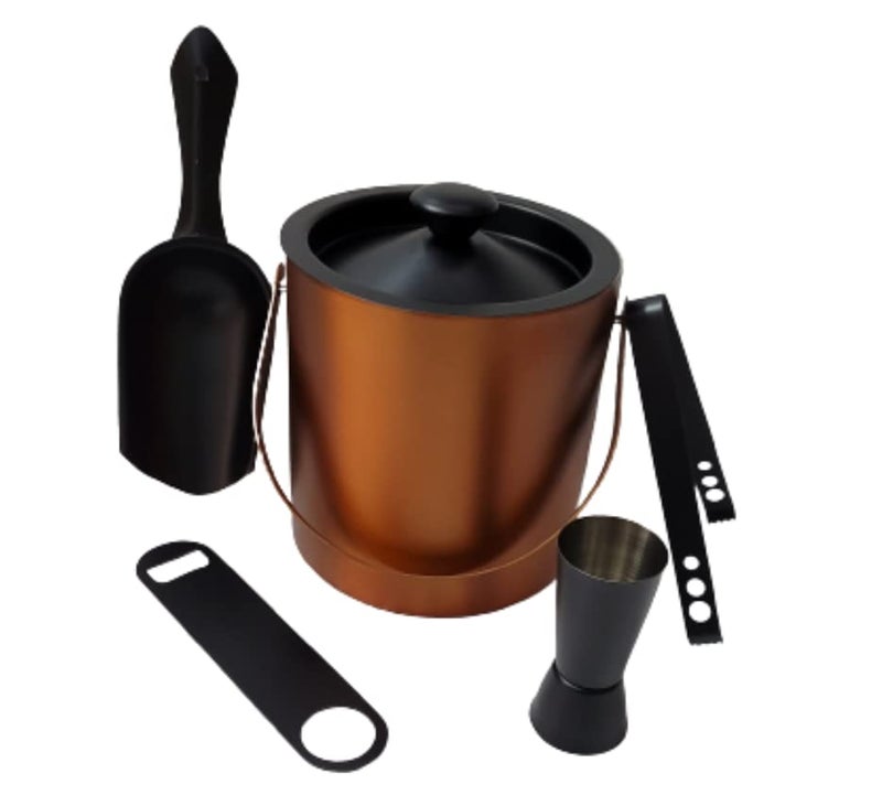 Proniks Stainless Steel Insulated Ice Bucket with Opener and Ice Tong and peg Measure and with Ice Scope 15Liter Keeps Ice Cold for 6 h Great bar Tools for Home bar Accessories Mini bar Wine - Image 1