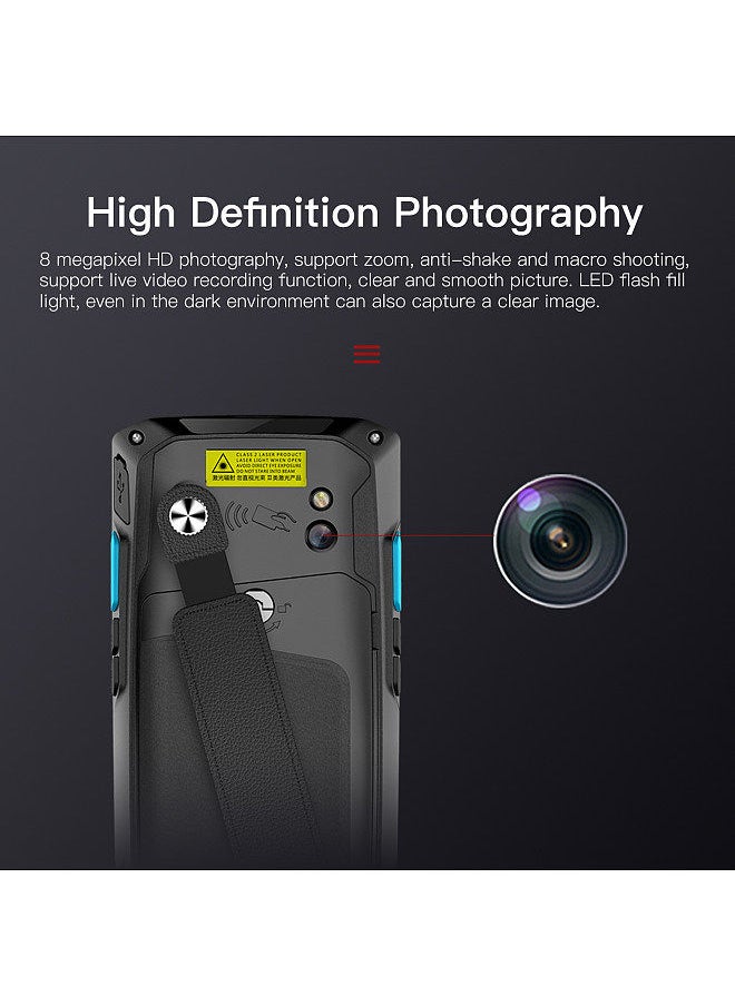 Generic - Android 9.0 PDA Handheld POS Terminal Honey-Well 1D/2D/QR Barcode Scanner Data Collector Inventory Machine 4G WiFi BT Mobile Computer with 4.5 Inch Touchscreen 8MP Camera GPS POS System - Image 1