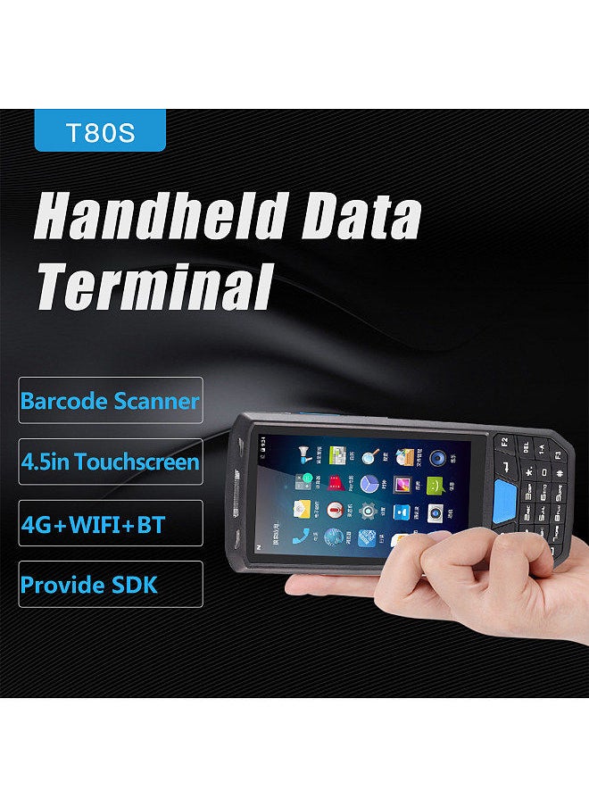 Generic - Android 9.0 PDA Handheld POS Terminal Honey-Well 1D/2D/QR Barcode Scanner Data Collector Inventory Machine 4G WiFi BT Mobile Computer with 4.5 Inch Touchscreen 8MP Camera GPS POS System - Image 1
