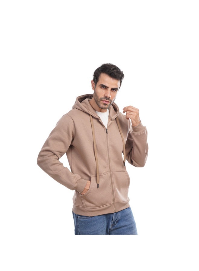 Coup Mens - Plain Sweatshirt With Zipper Closure - Image 1