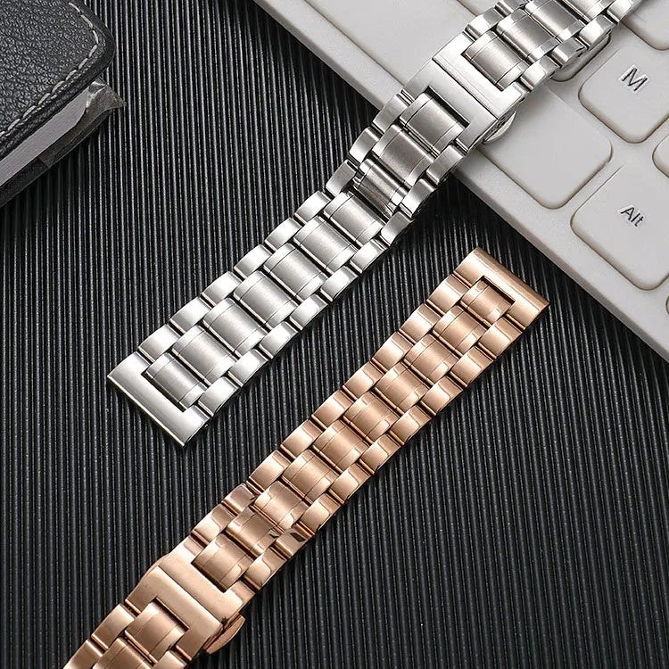 Bluejw Luxury Replacement Watch Strap with Double Button Butterfly Clasp – Breathable Stainless Steel Band, 5-Link Design, Fits 14mm 16mm 18mm 20mm 22mm Watches - Image 5