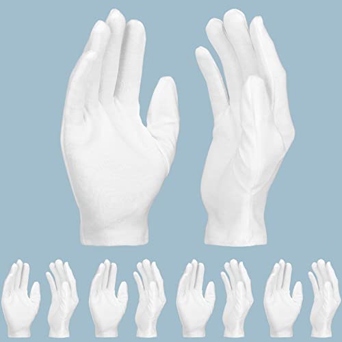 ENPOINT 5 Pairs Archival Photo Gloves, White Small Work Gloves For Handling Art Working Photography Men & Womens Cloth Gloves Liners Bulk for Handling Jewelry, Film, Photo, Coin Metal Inspection - Image 1