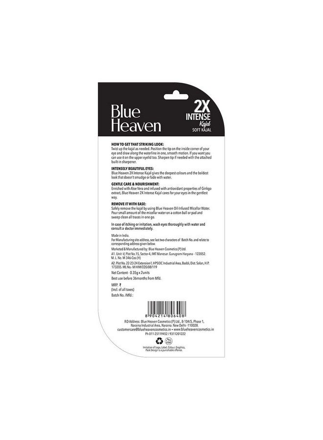 Blue Heaven 2X Intense Kajal Black Shock Pack Of 2 - Image 2