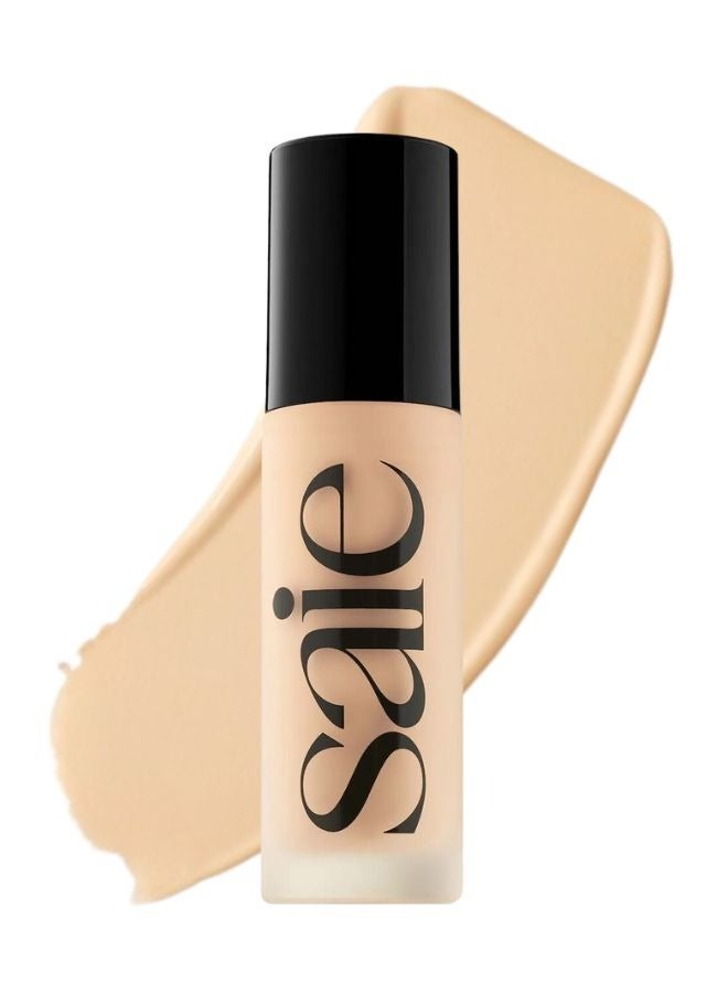 SAIE  Glowy Super Skin Tint Foundation with Hyaluronic Acid , 5 Light Warm Undertones 30ml - Lightweight, Hydrating Coverage - Image 1