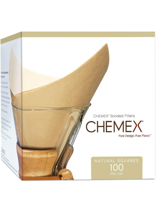 Chemex Bonded Unbleached Pre-Folded Square Coffee Filters, 100 Count - Image 5