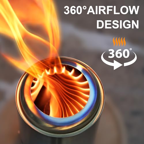 Dodometrek Tabel Top Fire Pit Mini, Portable Firepit Outdoor, 7 Inch Tabletop Firepit Stainless Steel - Image 2